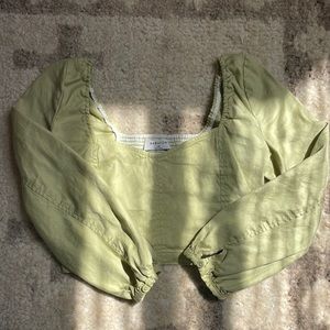 Babaton Cropped linen top
